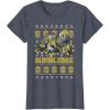 imageTransformers Christmas Bumblebee Ugly Sweater TShirtHeather Blue