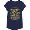 imageTransformers Christmas Bumblebee Ugly Sweater TShirtNavy Blue