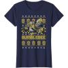 imageTransformers Christmas Bumblebee Ugly Sweater TShirtNavy Blue