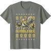 imageTransformers Christmas Bumblebee Ugly Sweater TShirtOlive Heather