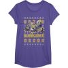 imageTransformers Christmas Bumblebee Ugly Sweater TShirtPurple Heather