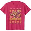 imageTransformers Christmas Bumblebee Ugly Sweater TShirtRed Heather