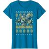 imageTransformers Christmas Bumblebee Ugly Sweater TShirtSapphire Blue