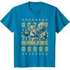 imageTransformers Christmas Bumblebee Ugly Sweater TShirtSapphire Blue