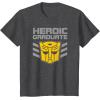 imageTransformers Optimus Prime Graduation TShirt  UnisexAdults amp Kids  Black  Short Sleeve  Classic Fit  Cotton amp Polyester  SmallDark Heather Grey