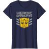imageTransformers Optimus Prime Graduation TShirt  UnisexAdults amp Kids  Black  Short Sleeve  Classic Fit  Cotton amp Polyester  SmallNavy Blue