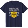 imageTransformers Optimus Prime Graduation TShirt  UnisexAdults amp Kids  Black  Short Sleeve  Classic Fit  Cotton amp Polyester  SmallNavy Blue