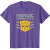 imageTransformers Optimus Prime Graduation TShirt  UnisexAdults amp Kids  Black  Short Sleeve  Classic Fit  Cotton amp Polyester  SmallPurple Heather