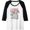 imageTransformers Optimus Prime Vintage Comic Book Style Panels Raglan Baseball TeeBlackWhite