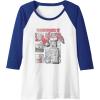 imageTransformers Optimus Prime Vintage Comic Book Style Panels Raglan Baseball TeeRoyal BlueWhite