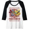 imageTransformers Rock N Roll Out Tour Heavy Metal Poster Raglan Baseball TeeBlackWhite