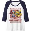 imageTransformers Rock N Roll Out Tour Heavy Metal Poster Raglan Baseball TeeNavy BlueWhite