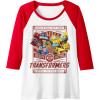 imageTransformers Rock N Roll Out Tour Heavy Metal Poster Raglan Baseball TeeRedWhite