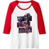 imageTransformers War for Cybertron Decepticon Panels Raglan Baseball TeeRedWhite