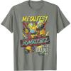 imageTransformers Bumblebee Vintage Metalfest Rock N Roll Tour TShirtOlive Heather