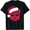 imageTransformers Christmas Autobots Santa Hat Logo TShirtBlack