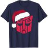 imageTransformers Christmas Autobots Santa Hat Logo TShirtNavy Blue