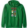 imageTransformers Christmas Group Shot Dress Up Disguise Zip HoodieDark Green