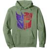 imageTransformers Decepticon Autobot Distressed Split Logo Pullover HoodieSage Green
