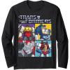 imageTransformers Decepticon Retro Vintage Color Box Panels Long Sleeve TShirtBlack