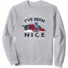 imageTransformers Ive Been Nice Optimus Prime Portrait SweatshirtHeather Grey