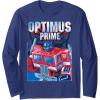 imageTransformers Optimus Prime Portrait Long Sleeve TShirtNavy Blue
