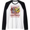 imageTransformers Rock N Roll Out Tour Heavy Metal Poster Raglan Baseball TeeBlackWhite