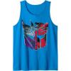 imageTransformers War For Cybertron Decepticon Autobot Split Tank TopSapphire Blue