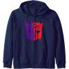 imageTransformers War For Cybertron Spray Paint Split Logo Zip HoodieNavy Blue