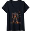 imageWomens Transformers Halloween Optimus Prime RoboBones VNeck TShirtBlack