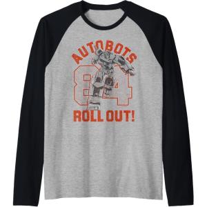 imageTransformers Autobots Roll Out 84 Vintage Collegiate Raglan Baseball TeeBlackAthletic Heather