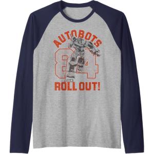 imageTransformers Autobots Roll Out 84 Vintage Collegiate Raglan Baseball TeeNavy BlueAthletic Heather