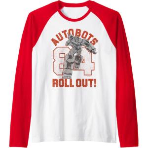 imageTransformers Autobots Roll Out 84 Vintage Collegiate Raglan Baseball TeeRedWhite