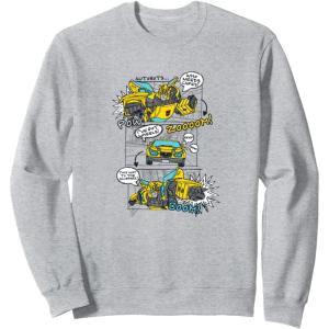 imageTransformers Bumblebee Action Comic Strip SweatshirtHeather Grey