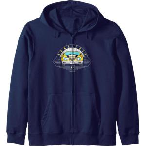 imageTransformers Bumblebee Car Line Art Zip HoodieNavy Blue