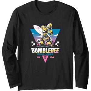 imageTransformers Bumblebee Chill Vibes Portrait Long Sleeve TShirtBlack