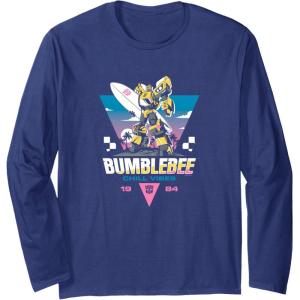 imageTransformers Bumblebee Chill Vibes Portrait Long Sleeve TShirtNavy Blue