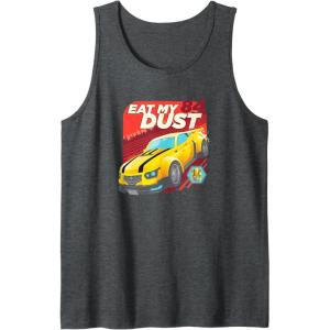 imageTransformers Bumblebee Eat My Dust 84 Portrait Tank TopDark Heather Grey