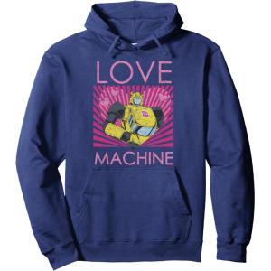 imageTransformers Bumblebee Valentines Day Love Machine Pullover HoodieNavy Blue