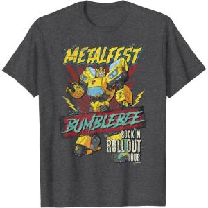 imageTransformers Bumblebee Vintage Metalfest Rock N Roll Tour TShirtDark Heather Grey