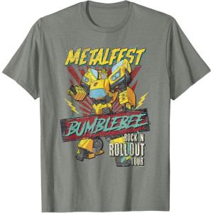 imageTransformers Bumblebee Vintage Metalfest Rock N Roll Tour TShirtOlive Heather