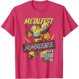 imageTransformers Bumblebee Vintage Metalfest Rock N Roll Tour TShirtRed Heather