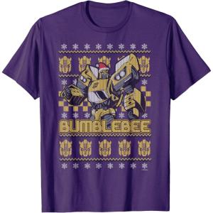 imageTransformers Christmas Bumblebee Ugly Sweater TShirtPurple