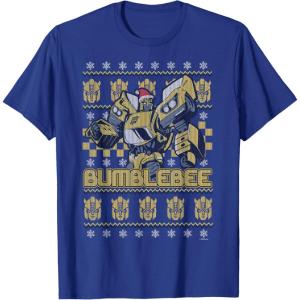 imageTransformers Christmas Bumblebee Ugly Sweater TShirtRoyal Blue