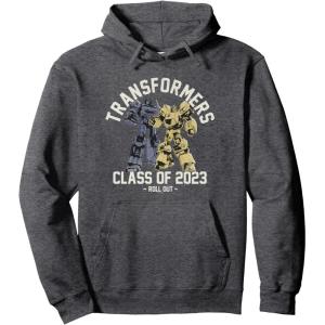 imageTransformers Graduation Class Of 2023 Roll Out Pullover HoodieDark Heather Grey