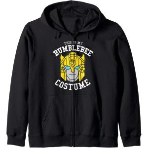 imageTransformers Halloween This Is My Bumblebee Costume Zip HoodieBlack