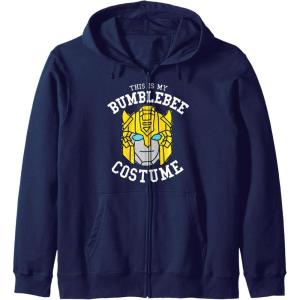 imageTransformers Halloween This Is My Bumblebee Costume Zip HoodieNavy Blue