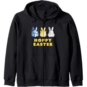 imageTransformers Hoppy Easter Group Bunny Line Up Zip HoodieBlack