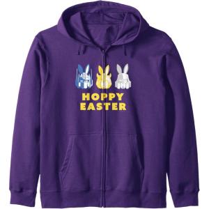 imageTransformers Hoppy Easter Group Bunny Line Up Zip HoodiePurple