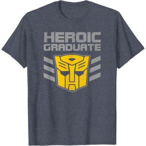 imageTransformers Optimus Prime Graduation TShirt  UnisexAdults amp Kids  Black  Short Sleeve  Classic Fit  Cotton amp Polyester  SmallHeather Blue